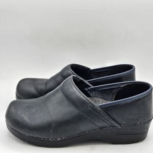 Dansko Navy Blue Leather Clog Size 37 US Size 6.5 - 7